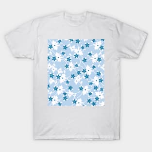 Blue Flowers Art T-Shirt